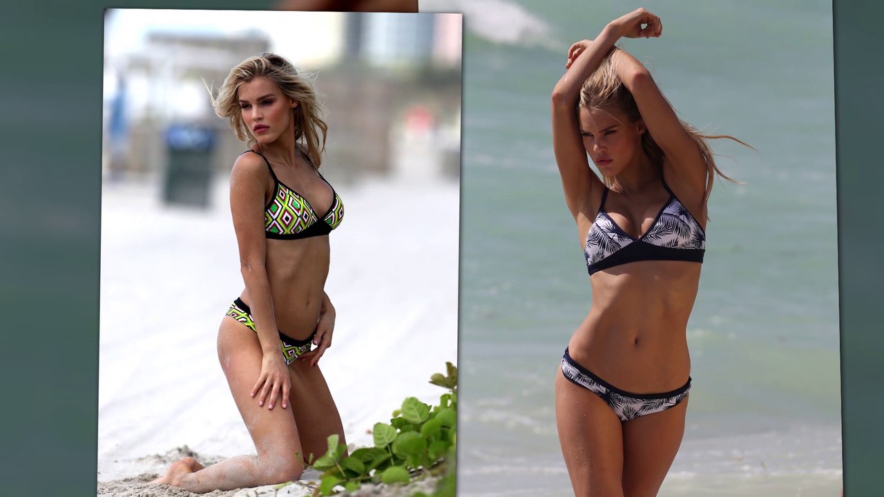 Joy Corrigan modela biquinis en Miami