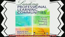 different   Leading Professional Learning Communities Voices From Research and Practice