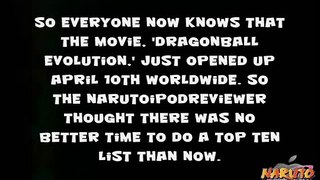 April Special One-Shot Top Ten Reasons Why You Should See Dragonball Evolution Presented By L