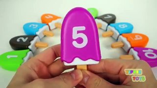 Learn Numbers Counting 1 10 for Toddlers Kids Children with Ice Cream Popsicle