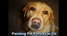 Painting dog's portrait in oil demo Olesya