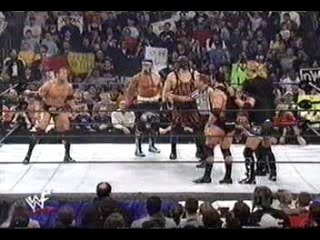 The Rock, Kane and Hulk Hogan vs NWO