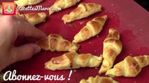 Mini Croissants Feuilletés au Fromage - Cheese Stuffed Mini Pastry Croissants - كرواسون بالجبن