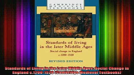 READ book  Standards of Living in the Later Middle Ages Social Change in England c12001520 Full EBook