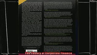 different   The Theory of Corporate Finance