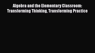 Read Algebra and the Elementary Classroom: Transforming Thinking Transforming Practice Ebook