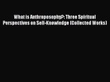 Read What is Anthroposophy?: Three Spiritual Perspectives on Self-Knowledge (Collected Works)