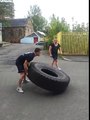 Finn Balor - Training (Tire Flips)