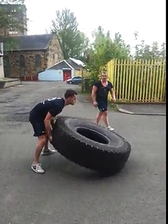 Finn Balor - Training (Tire Flips)