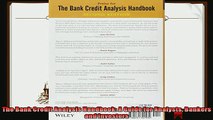 behold  The Bank Credit Analysis Handbook A Guide for Analysts Bankers and Investors