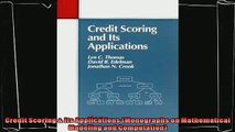 there is  Credit Scoring  Its Applications Monographs on Mathematical Modeling and Computation