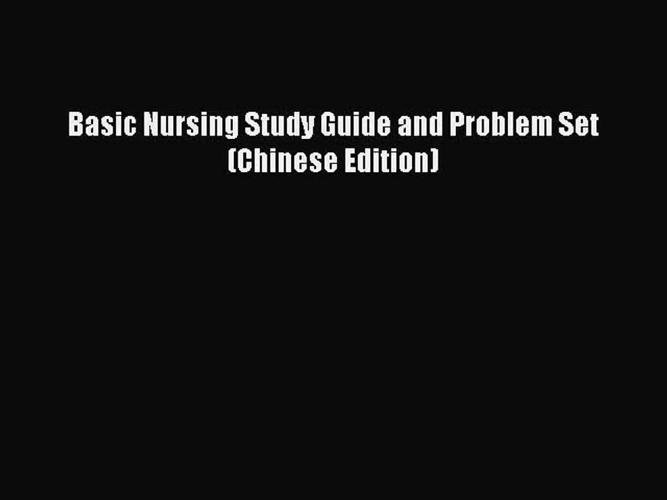 Read Basic Nursing Study Guide and Problem Set(Chinese Edition) Ebook Free