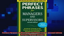 behold  Perfect Phrases for Managers and Supervisors Second Edition Perfect Phrases Series