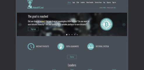 MAKEBTC NET как поднять с 0 00100000 satoshi до 1 BTC облачный майнинг 1