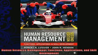complete  Human Resource Management Functions Applications and Skill Development