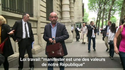 Loi travail:"manifester est une des valeurs de notre République"