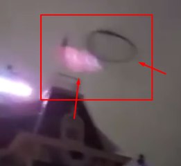 Scary black ring UFO above Disneyland
