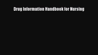 Download Book Drug Information Handbook for Nursing ebook textbooks
