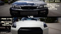 R35 GTR big turbos 750+hp vs S14 KA-T 240sx