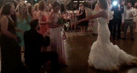 Bouquet Toss Turns Into Marriage Proposal