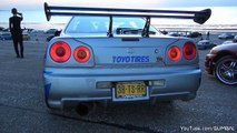 Nissan Skyline R34 GT-T - Burnout & Accelerations!