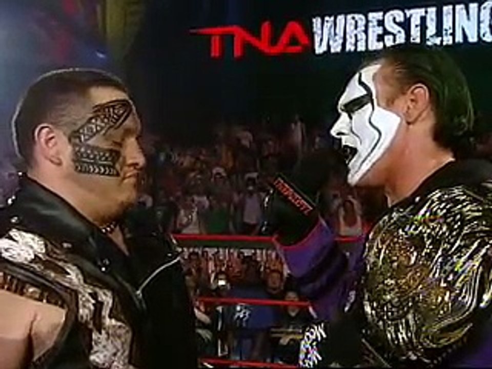 Sting and Samoa Joe go face to face