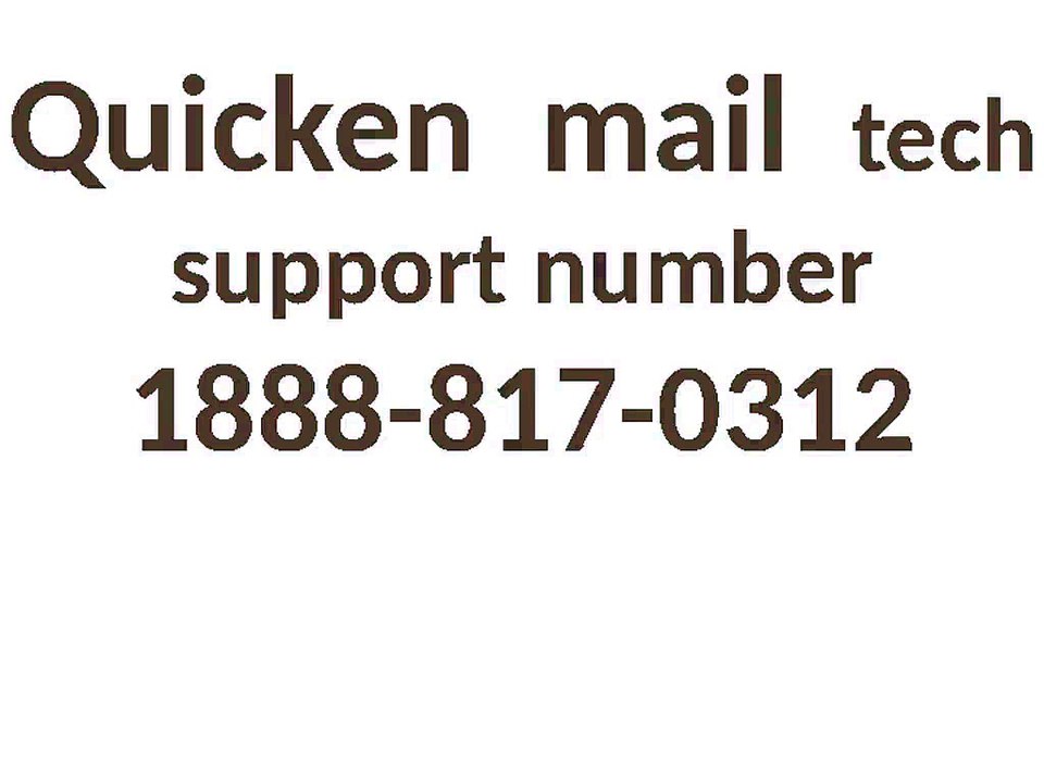 Quicken customer service number 1888-817-0312
