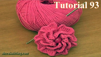Crochet Double Layered Heart Shaped Petal Flower