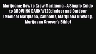 Download Marijuana: How to Grow Marijuana - A Simple Guide to GROWING DANK WEED: Indoor and