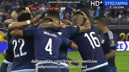 0-2 Lionel Messi FREEKICK GOAL - USA 0-2 Argentina