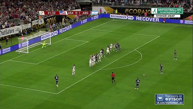 0-2 Leo Messi Free-Kick Goal HD - USA 0-2 Argentina | Copa America Centenario | 21.06.2016 HD