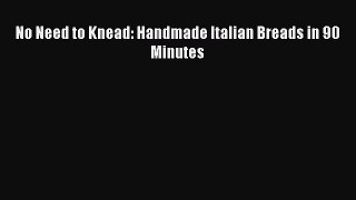 Read No Need to Knead: Handmade Italian Breads in 90 Minutes Ebook Free