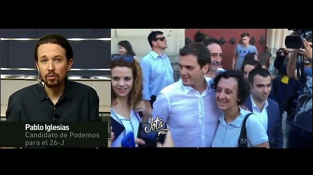 Pablo Iglesias critica a Albert Rivera y Pedro Sanchez