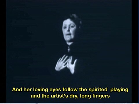 Edith Piaf L' Accordeoniste English subtitles