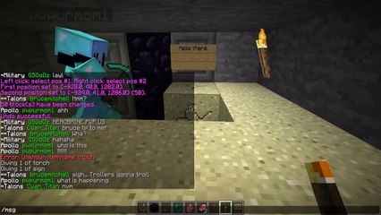 Minecraft  Trolling! Episode 9 - Diamond Sand + Water