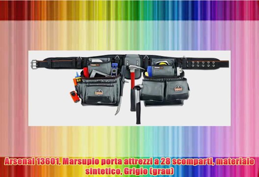 Arsenal 13601 Marsupio porta attrezzi a 28 scomparti materiale sintetico Grigio grau
