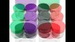 12 Piece Clear Jars with Colored Lids/20 ML; small clear plastic jars, small plastic container