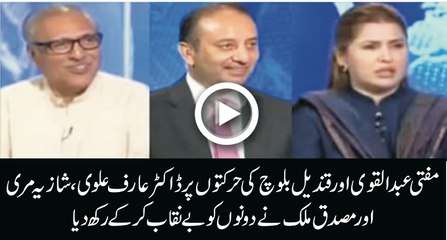 Dr. Arif Alvi, Musadiq Malik And Shazia Marri Comments on Mufti Abdul Qavi & Qandeel Baloch
