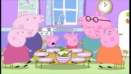 Peppa pig Family Little George Dinosaur scares and running for Peppa Pig Crying 5