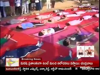 Hindupuram MLA Balakrishna Participated in International Day of Yoga Celebrations