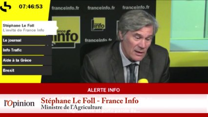 Stéphane Le Foll: « On ne recommencera pas à autoriser des manifestations qui conduisent aux débordements qu’on a connus »