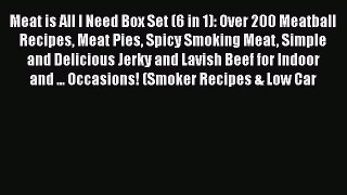 Download Meat is All I Need Box Set (6 in 1): Over 200 Meatball Recipes Meat Pies Spicy Smoking