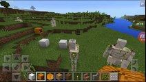 How to make Iron Golem and Snow Man in Minecraft pe 0.14.3 Android