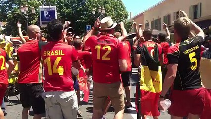 Chaude ambiance avant Suède - Belgique à Nice