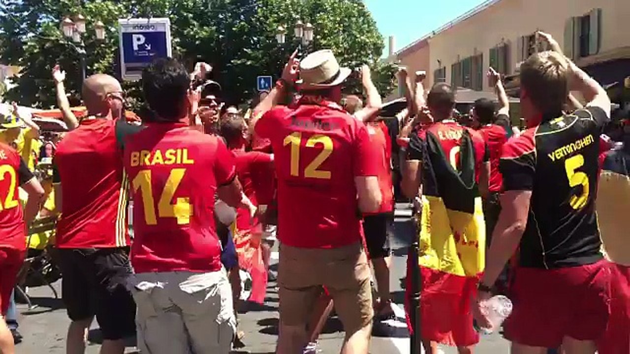 Chaude ambiance avant Suède - Belgique à Nice