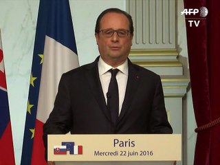Hollande: "L'avenir de l'Union européenne" se "joue" jeudi avec le référendum britannique
