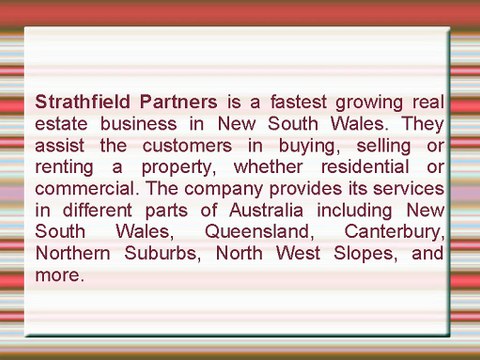 Consider Strathfield Partners for Property Sale or Purchase