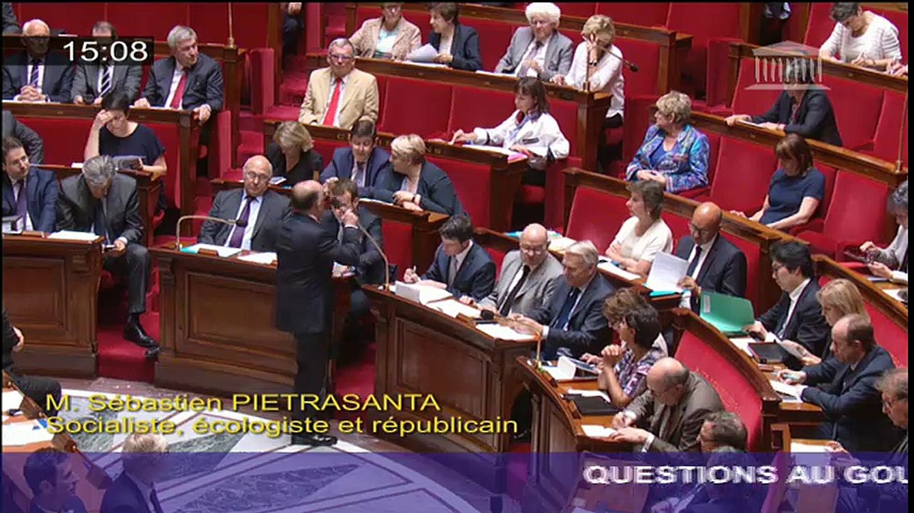 intervention lors des Questions au gouvernement 22 juin 2016