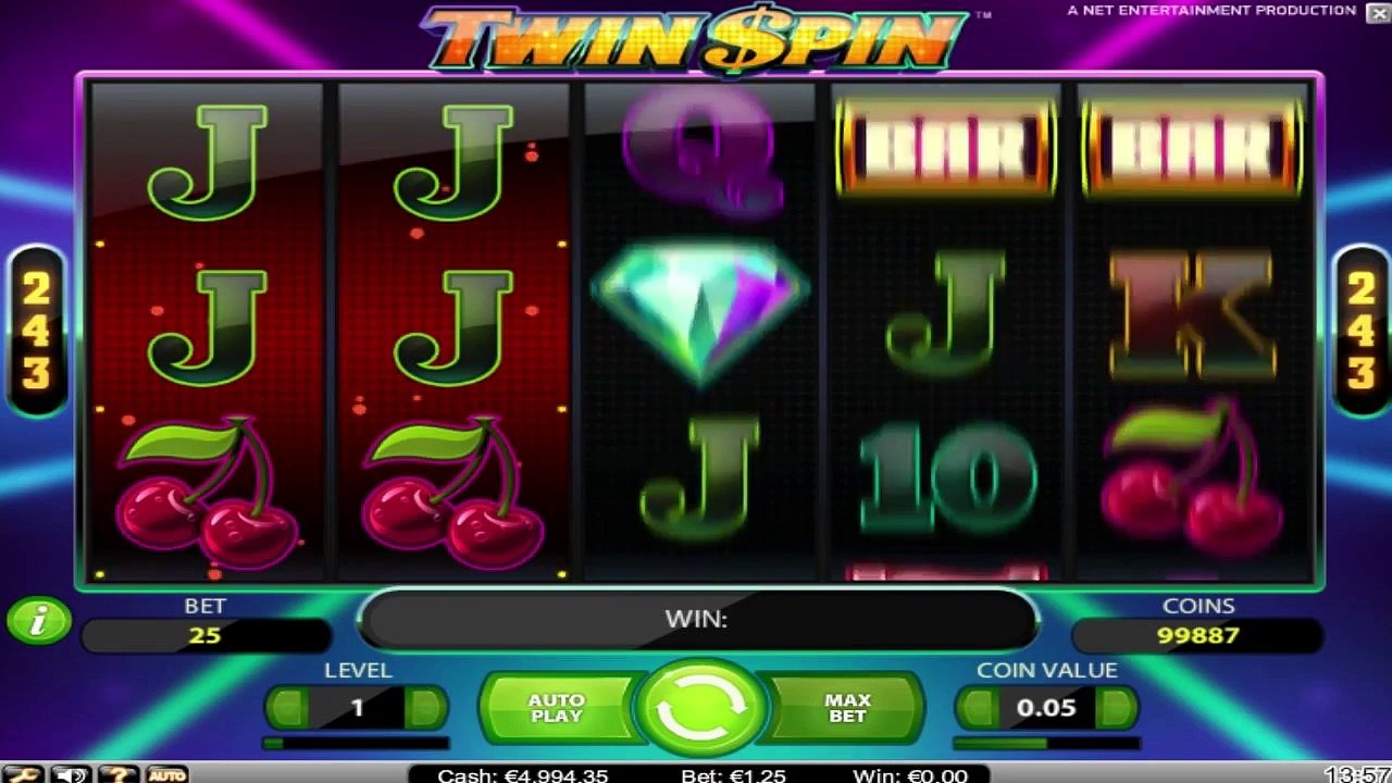 Twin Spin Spielautomat von NetEnt kostenlos Vorschau