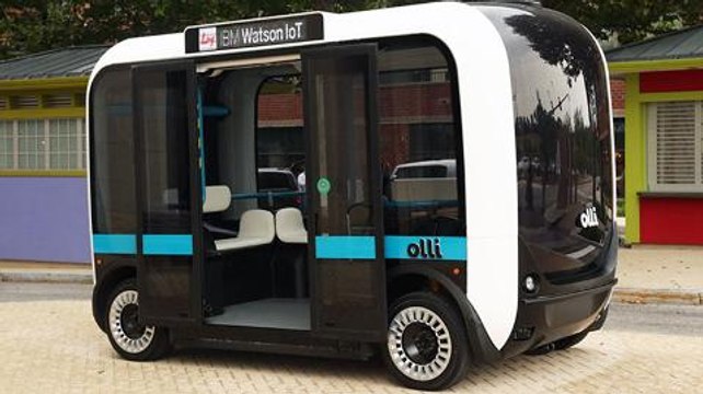 3D yazıcı ile üretilen şoförsüz otobüs yollarda